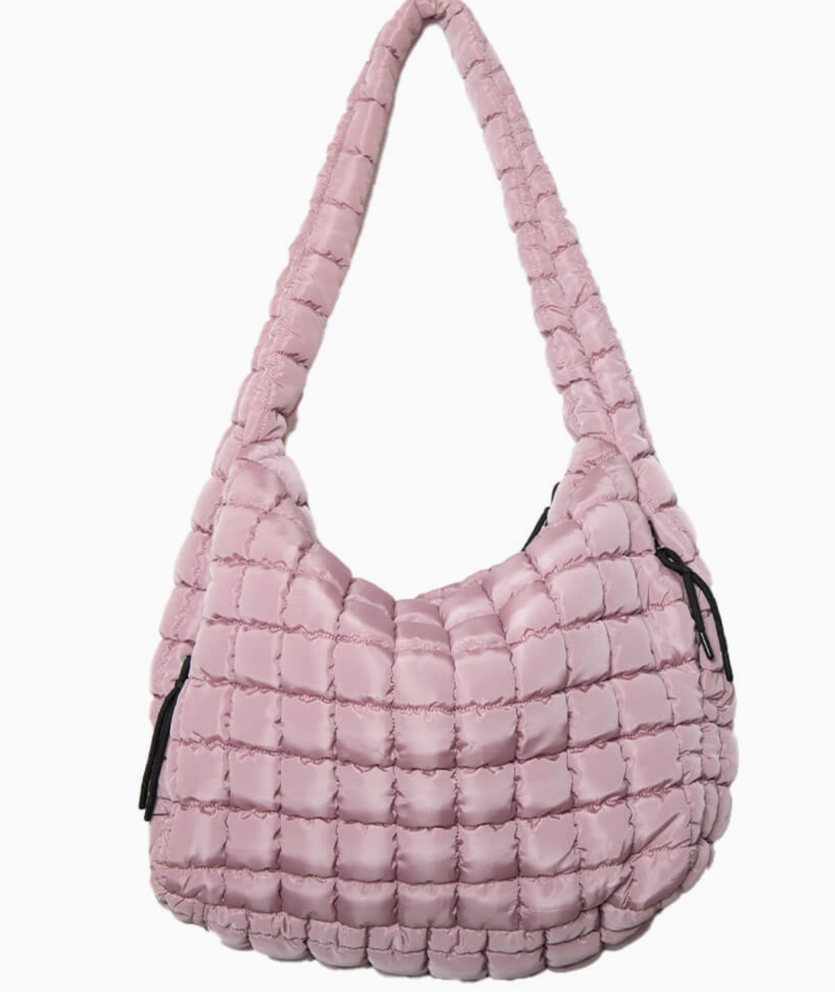 Mauve Quilted Hobo Tote