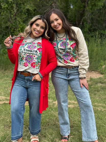 Thankful & Grateful Tee and Sweatshirt