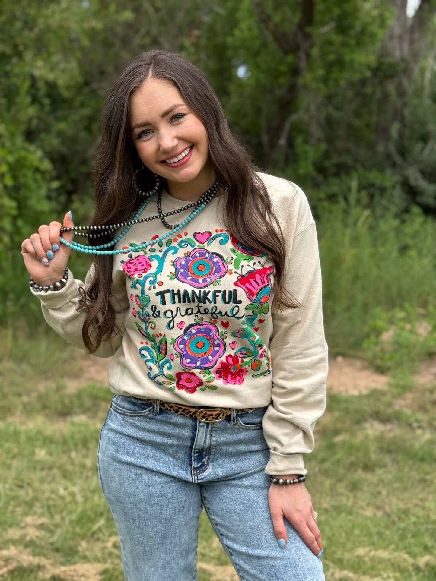 Thankful & Grateful Tee and Sweatshirt