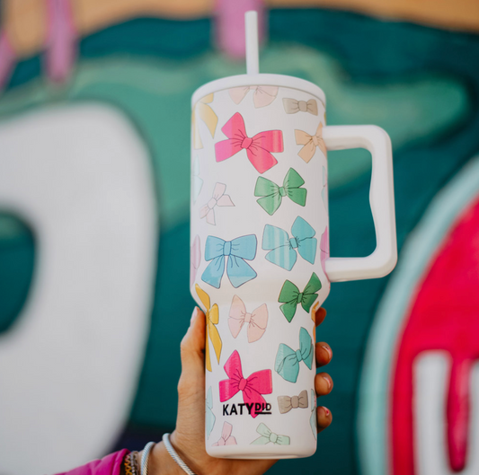 Multicolored Coquette Bows Tumbler