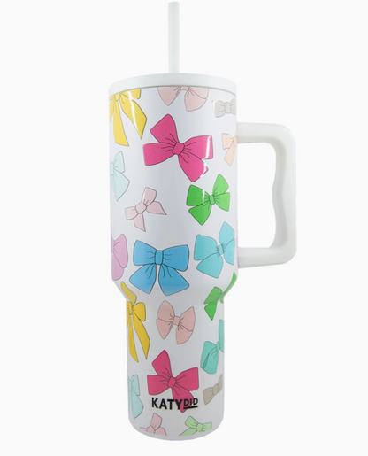 Multicolored Coquette Bows Tumbler
