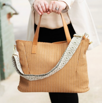Sage Textured Crossbody Strap